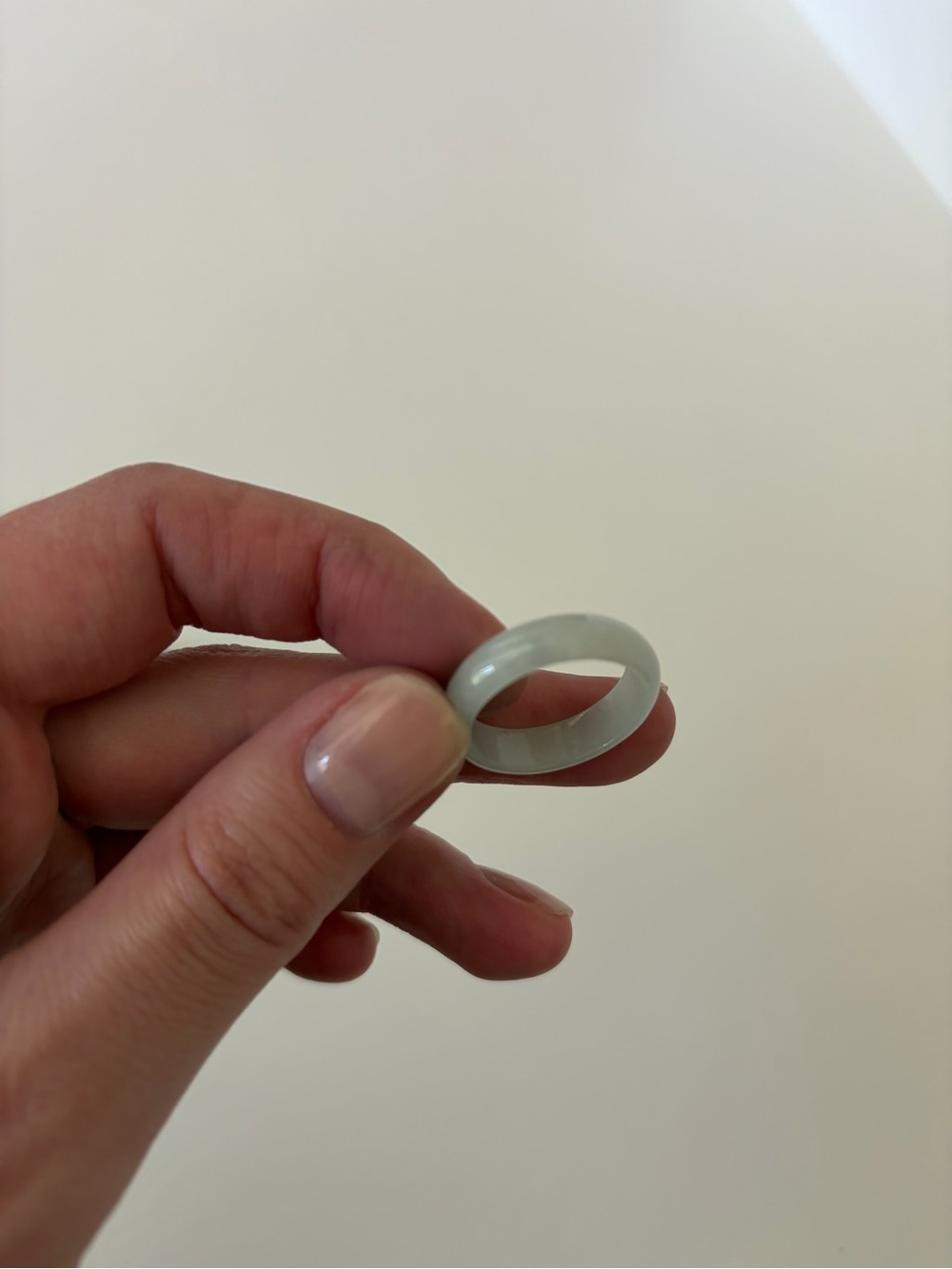 Wolf & Badger Chess Light Jade Ring Size 9